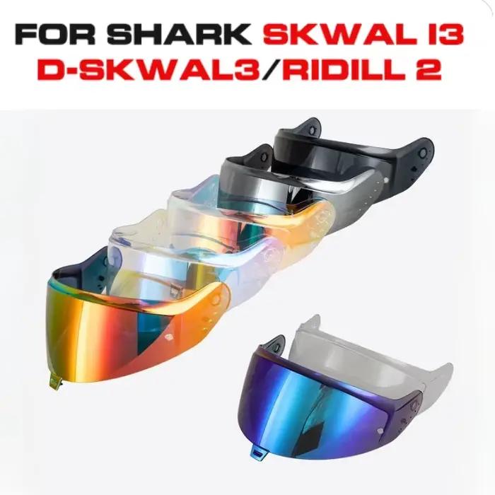 Visières de casque populaires pour Shark Skwal I3, D-Skwal 3, Ridill 2, lentilles de remplacement, pare-brise, verre de visière Skwal 3 VZ400