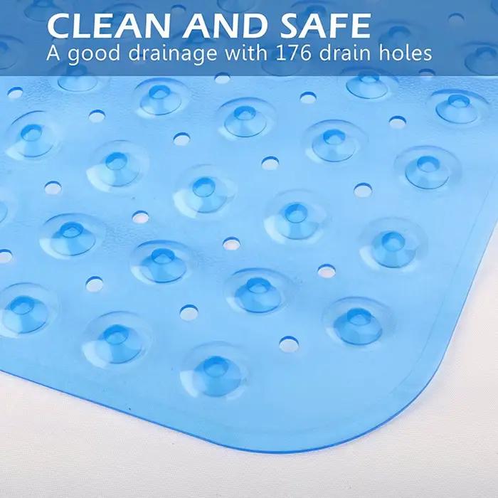 Tapis de bain antidérapant de grande taille 100x40cm, rectangulaire, doux, douche, salle de bain, Massage, ventouse, tapis de baignoire antidérapant