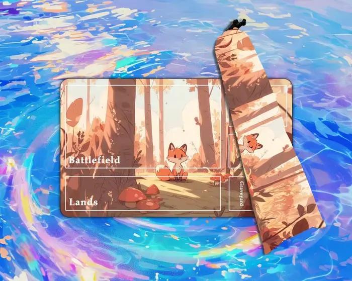Tapis de jeu mignon renard 24 "x 14"