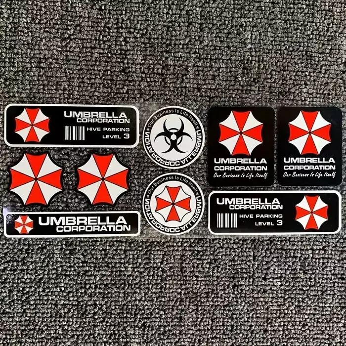 Autocollant holographique avec logo Biohazard Umbrella, autocollant en vinyle durable et imperméable, ornement DIY pour voiture, moto, casque