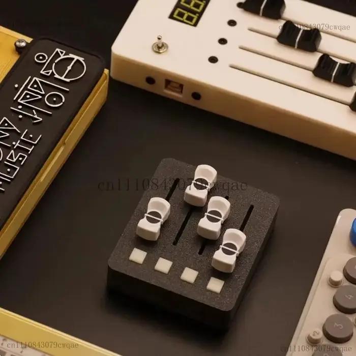 Contrôleur MIDI EM-PO2 – 4 Faders + 4 Boutons – Station de Travail Audio Numérique pour la Production Musicale et le Contrôle du Streaming