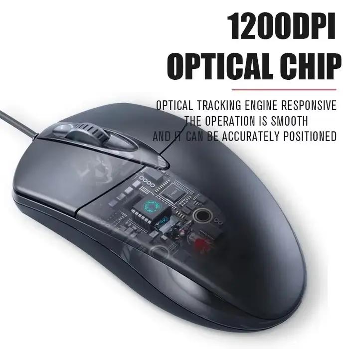 Souris filaire Lenovo, conception ergonomique