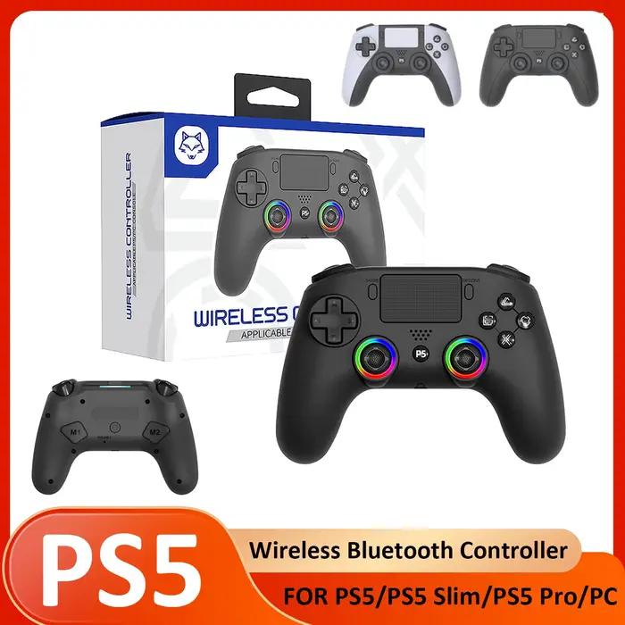 Pour PS5 contrôleur de jeu sans fil Bluetooth avec pavé tactile à double Vibration manette pour PS5/PS5 mince/PS5 Pro/PC