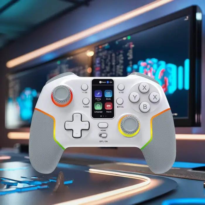Contrôleur sans fil 7052P pour PC/Switch/iOS/Android avec écran Intelligent