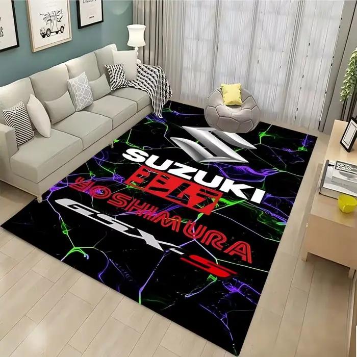 Tapis de sol antidérapant pour moto Suzuki, tapis de garage, tapis de course, tapis d'entrée pour véhicule électrique, tapis de chambre