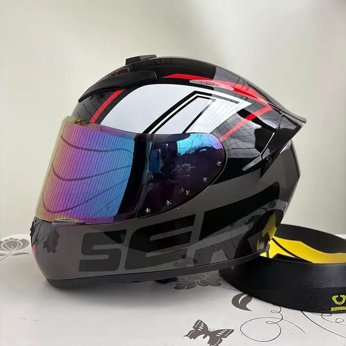 Casque de moto intégral hommes femmes DOT hiver sécurité Anti-buée étanche équitation casque de moto Casco Motocross