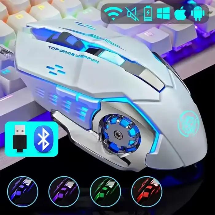 Souris de jeu sans fil Bluetooth double mode