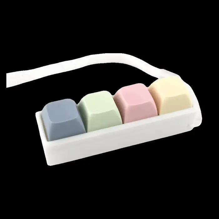 Nouveau 2/3/4 touches doigt clavier Keycap bouton Fidget porte-clés Gadget soulagement du Stress Clicker jouet adulte
