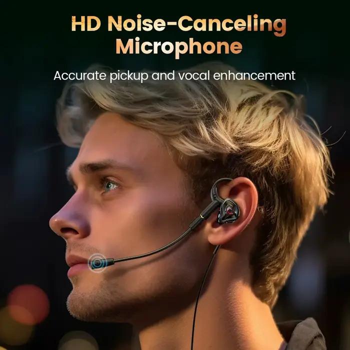 EARDECO écouteurs de jeu HD micro filaire casque basse HIFI