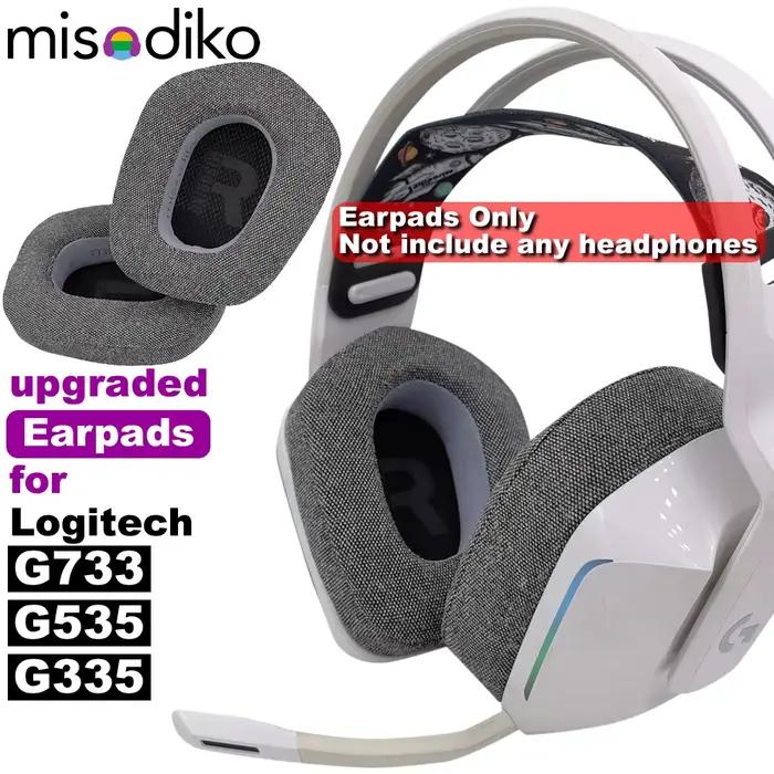 Misodiko – oreillettes de remplacement améliorées pour casque de jeu Logitech G335 / G535 / G733.