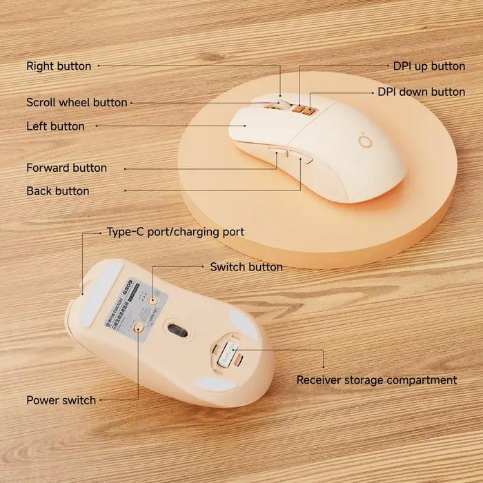 Souris de jeu sans fil EWEADN G309 2.4G et Bluetooth