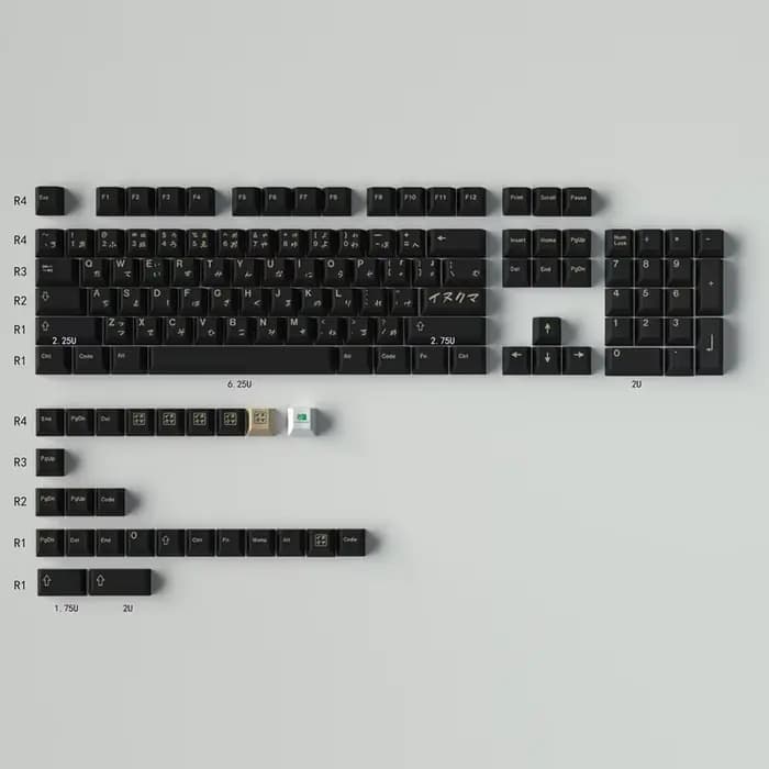 Inukuma Cherry – capuchons de touches de clavier personnalisés, 130/23 touches, PBT, pour clavier mécanique MX Switch, Version JP