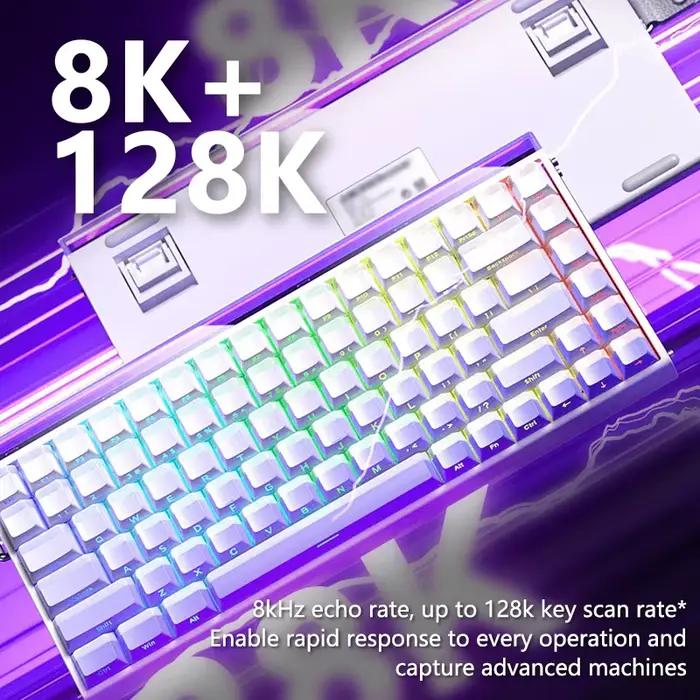 AULA HERO 84 HE clavier mécanique filaire rythme de musique rvb rétro-éclairé interrupteur magnétique 8K taux de retour