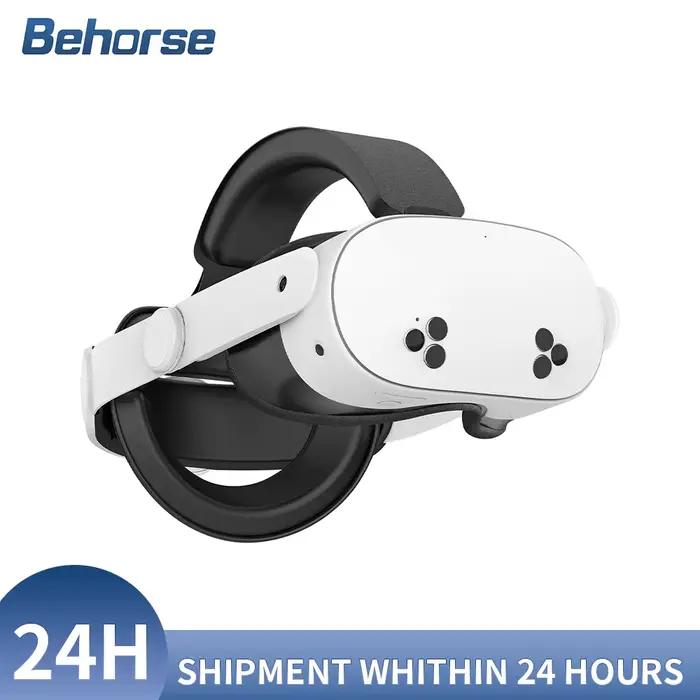 Sangle de tête BEHORSE réglable pour Meta Quest 3/3S confortable ergonomique pour VR gaming et formation professionnelle