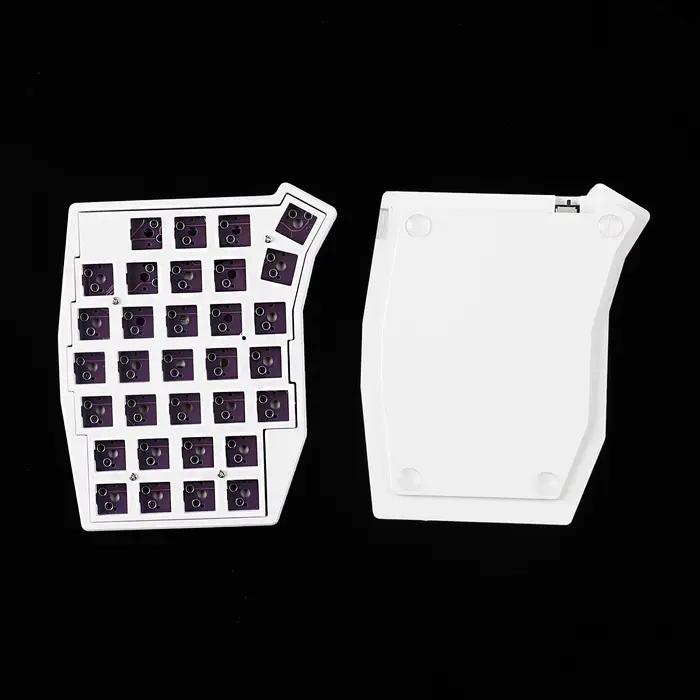 YMDK Sofle 2.4Ghz sans fil Split 64 ergonomique échangeable à chaud 60% disposition 3D PLA flacon tous les touches Programmable clavier de jeu Kit