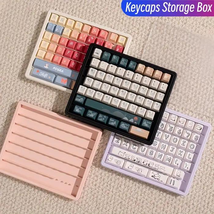 Boîte de rangement pour touches de clavier noir et blanc