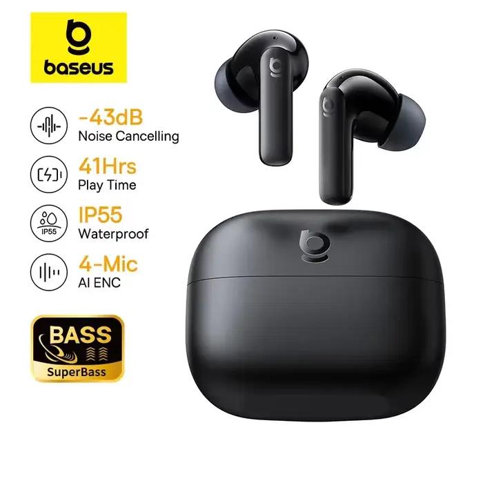 Écouteurs sans fil True Wireless Baseus Bass EP10/BP1 NC -43dB avec réduction de bruit ANC