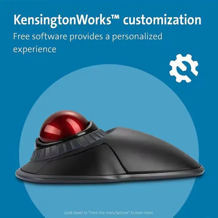 Kensington Orbit 2.4G Trackball sans fil avec anneau de défilement K70992 128bit AES cryptage Rollerball souris de jeu pour PC/ordinateur portable
