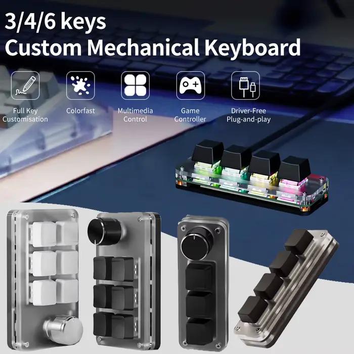 Mini clavier mécanique Macro 3/4/6 touches USB rvb jeu programmation personnalisée
