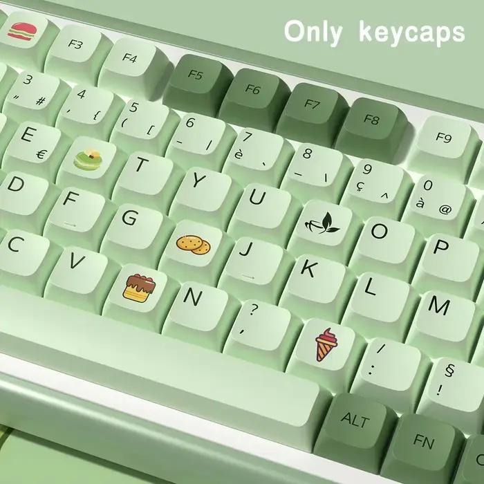 AZERTY clavier mécanique Keycaps Matcha QWERTZ Keycap XDA profil ISO PBT