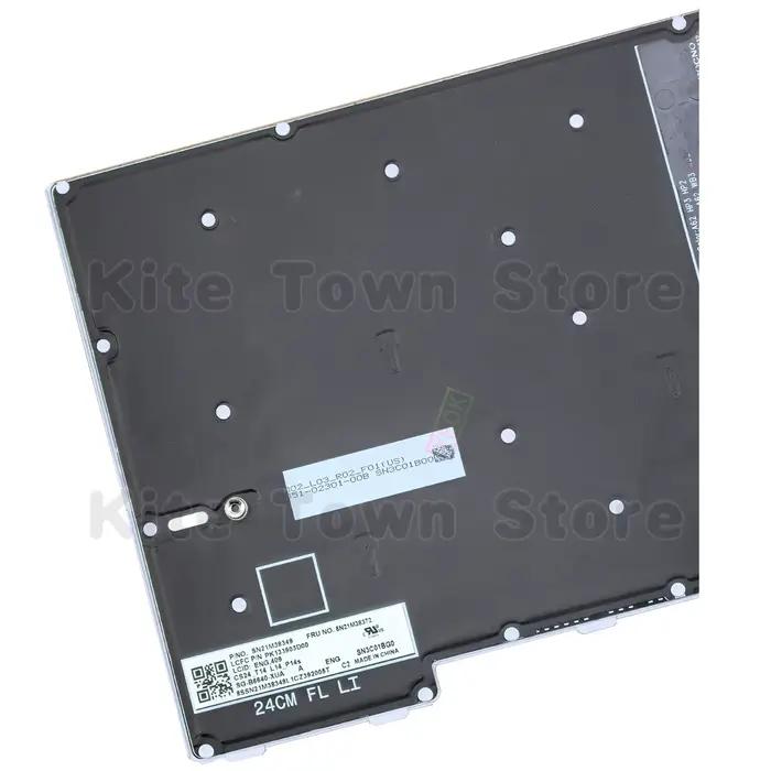 Nouveau clavier d'ordinateur portable US pour Lenovo ThinkPad T14 Gen 5 Gen 6 L14 Gen 5 Gen 6 P14s Gen 5 Gen 6 avec rétroéclairage et cadre gris AI KEY