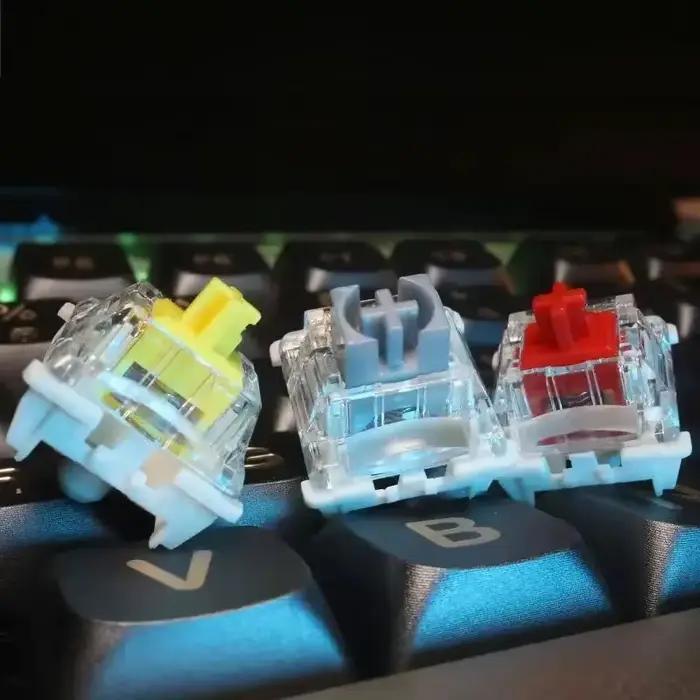 GATERON G Pro V3 3.0 Pro commutateur 3 broches pour clavier mécanique pré-lubrifié rvb linéaire Tactile blanc jaune rouge argent marron axe MX