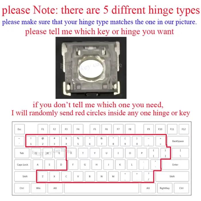 Charnière de clé de clavier unique