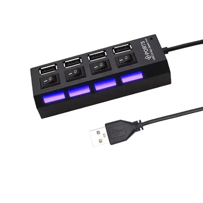 Multi USB Splitter airies avec interrupteur pour PC