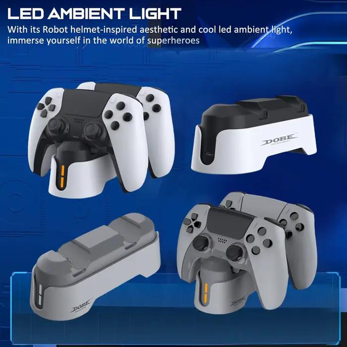 Station de chargeur de contrôleur PS5 Dualsense rapide et protecteur pour contrôleurs de bord occasions de jeu gaming