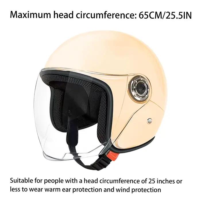 Casque de moto léger, visage ouvert, équipement de protection, couvre-chef respirant avec visière pour hommes et femmes, pour les déplacements
