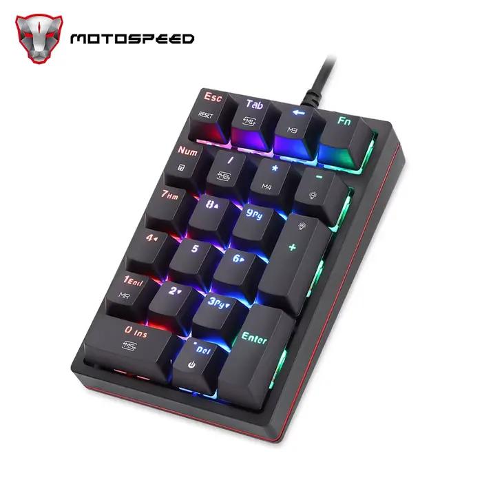 Motospeed K24 Macro clavier numérique mécanique filaire 21 touches rvb rétro-éclairage pavé