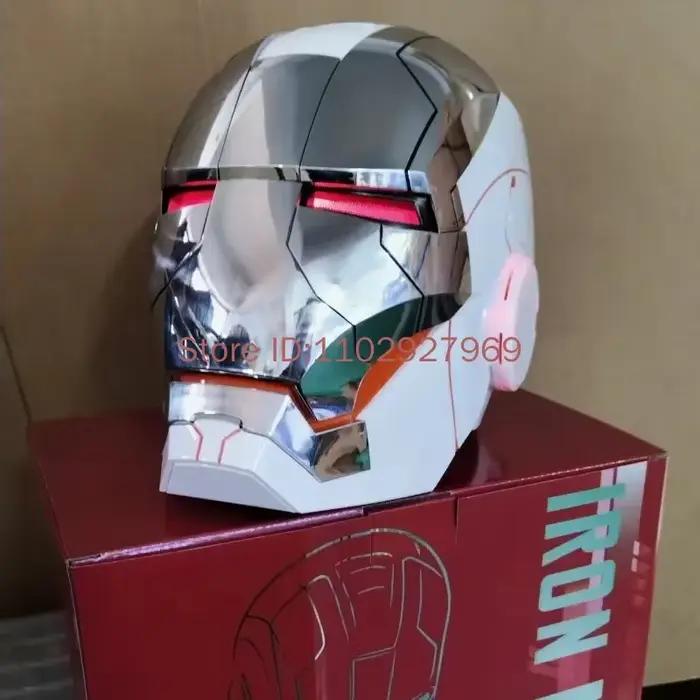 Casque Iron Man Mk5 Mk7 Mk50 Mk17 portable avec télécommande vocale électrique, cadeau de collection pour adultes, idéal pour les fans et les jeux de rôle