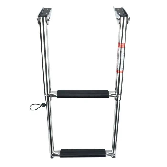 Échelle télescopique à 2 marches en acier inoxydable, accessoires de bateau, plate-forme de natation supérieure, Yacht