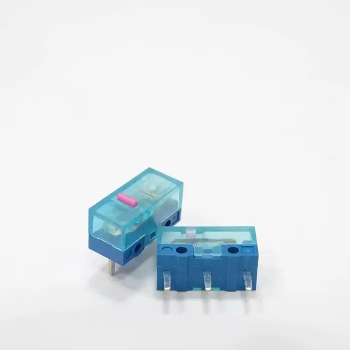 HUANO souris Micro bouton de commutation coque bleue transparente point rose 80 Millions de vie