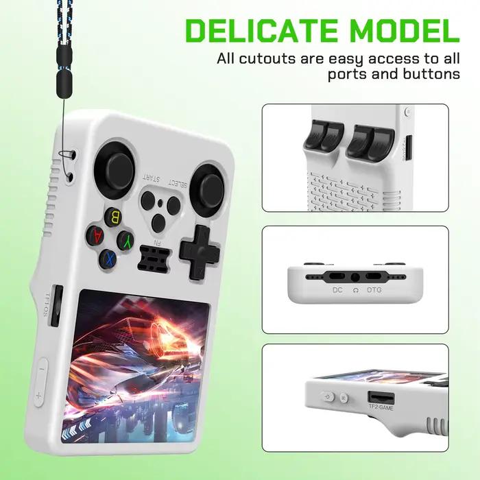 Housse de protection en caoutchouc de Silicone souple pour Console de jeu portable rétro R36S