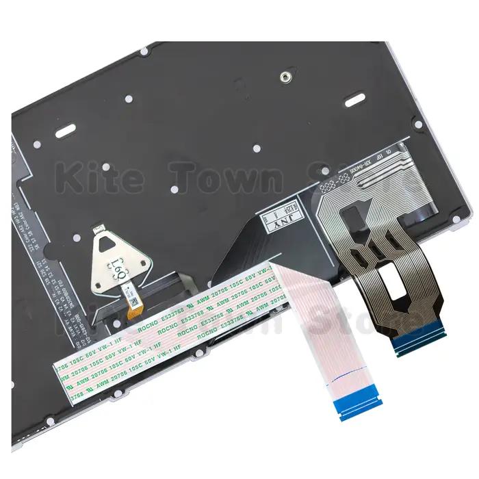 Nouveau clavier d'ordinateur portable US pour Lenovo ThinkPad T14 Gen 5 Gen 6 L14 Gen 5 Gen 6 P14s Gen 5 Gen 6 avec rétroéclairage et cadre gris AI KEY