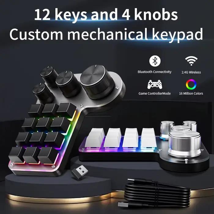 3 Modes 12 touches clavier mécanique 4 boutons programmation personnalisée