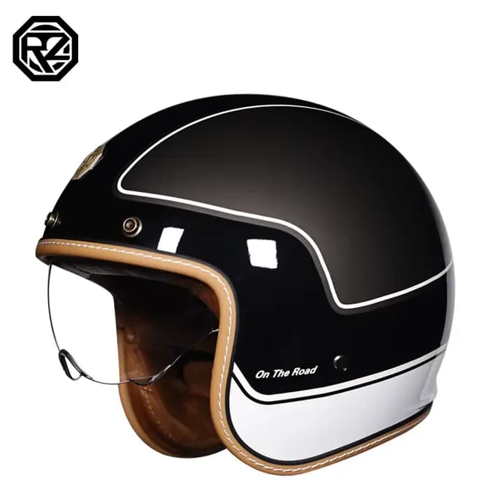 Casque de moto ouvert rétro 3/4 ORZ 301