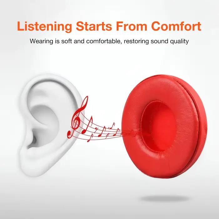 Coussinets d'oreille en cuir protéiné pour Beats Solo 2 offre de remplacement antibruit confortables et isolants multicolores
