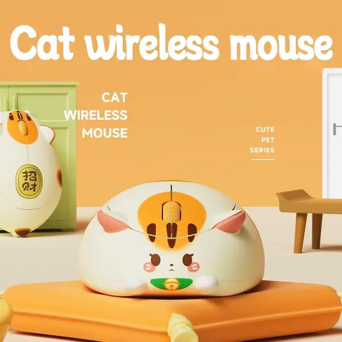 Souris sans fil Calico Cat 2.4G Bluetooth double mode