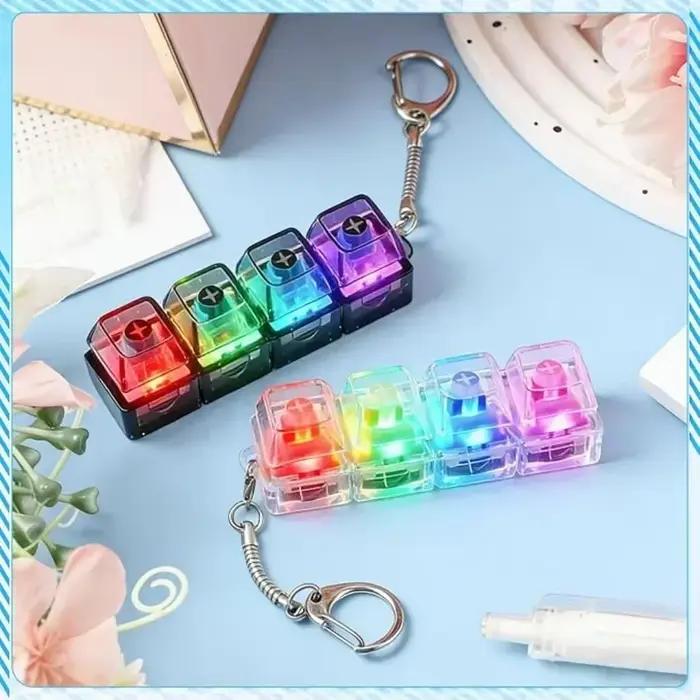 Porte-clés clavier LED lumineux anti-stress