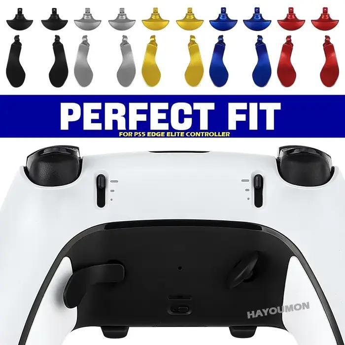 5 COULEURS - Boutons arrière en métal de remplacement professionnels pour manette de jeu PS5 Edge Elite - Console de jeu