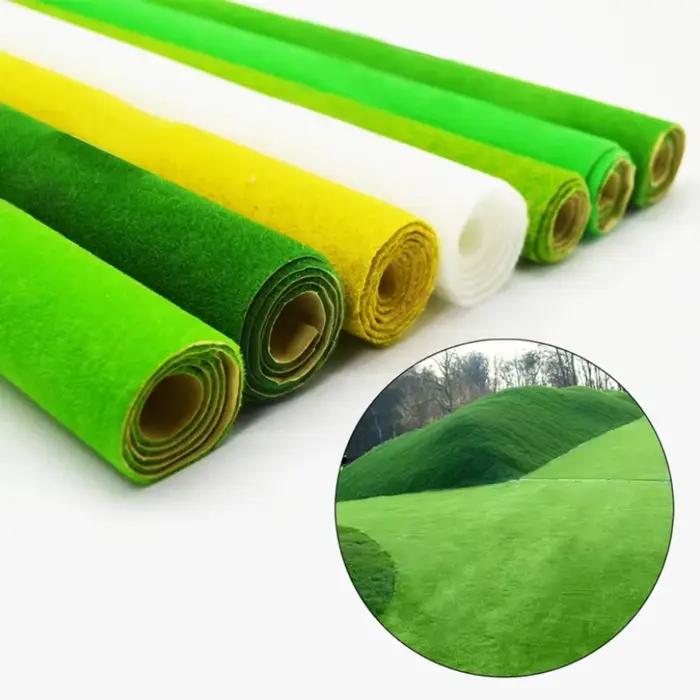 Tapis d'herbe artificielle 41x100cm pour bricolage, micro-paysage, décoration de jardin, modèle de scène, simulation de gazon de jardin