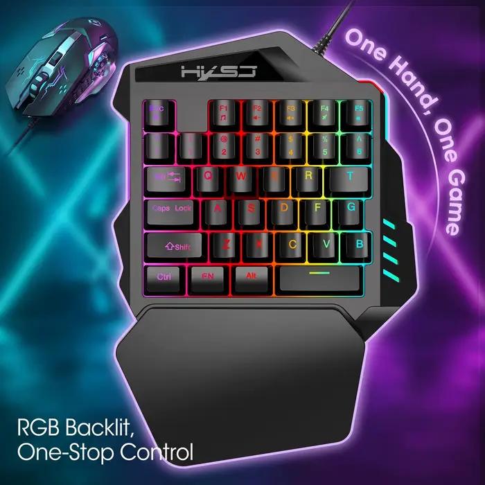Clavier de jeu ergonomique à 35 touches avec éclairage RVB