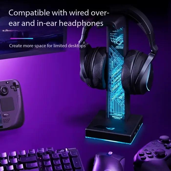 Support de casque ROG avec éclairage ambiant RGB