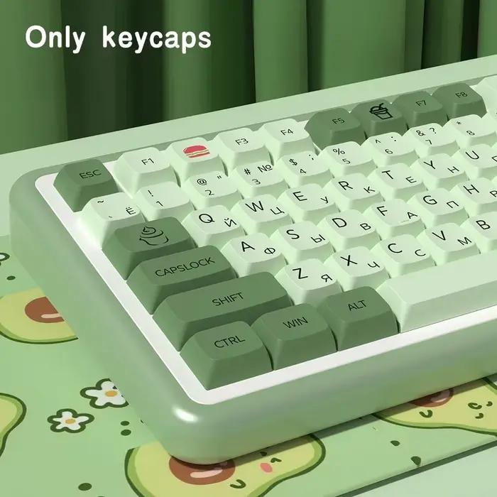 AZERTY clavier mécanique Keycaps Matcha QWERTZ Keycap XDA profil ISO PBT