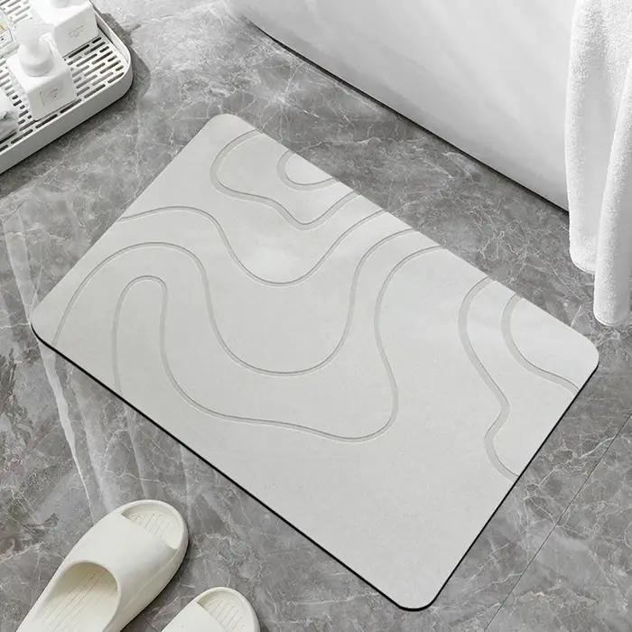 Tapis de bain en pierre absorbante, tapis antidérapant pour porte de toilette, absorption d'eau, séchage rapide, tapis de douche pour porte d'entrée, tapis de porte lavable