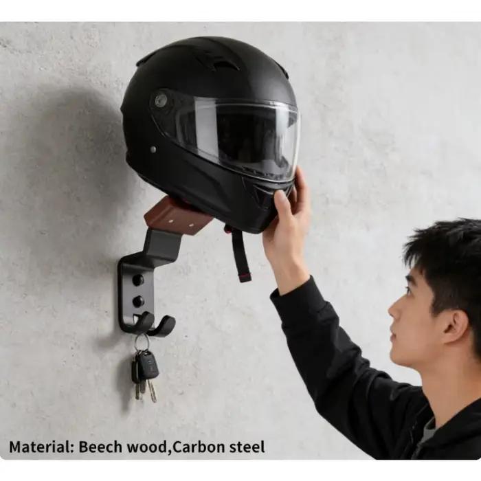 Support de casque de moto, support de rangement multifonctionnel pour divers chapeaux, présentoir pour casquettes, crochet mural pour casque de sécurité
