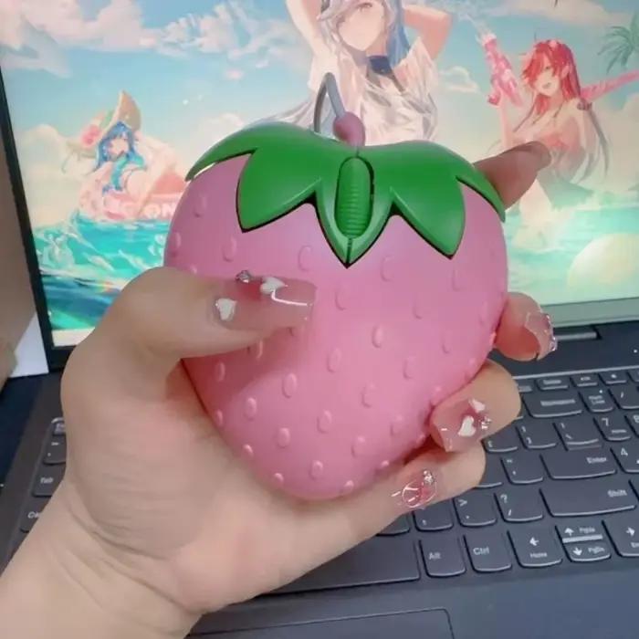 Souris USB rose élégante, souris jeu optique compacte pour le bureau le bureau