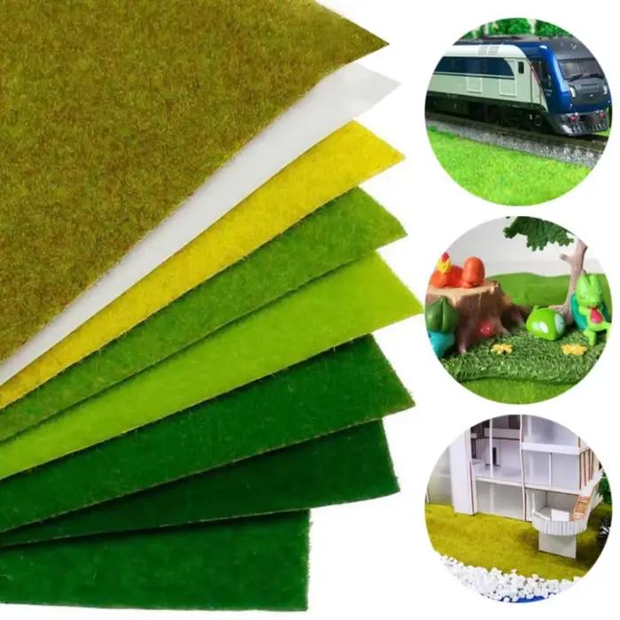 Tapis d'herbe artificielle 41x100cm pour bricolage, micro-paysage, décoration de jardin, modèle de scène, simulation de gazon de jardin